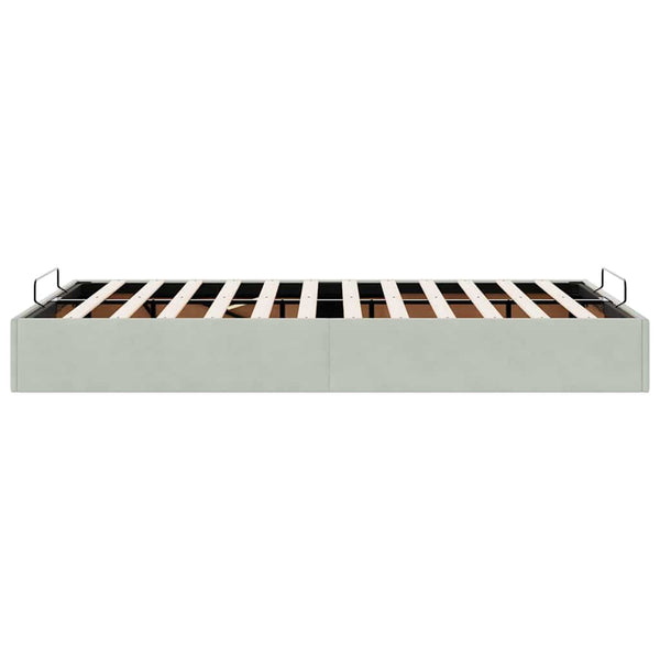 vidaXL Ottoman Bed Frame Light Grey 120x190 cm Velvet (mattress not included)