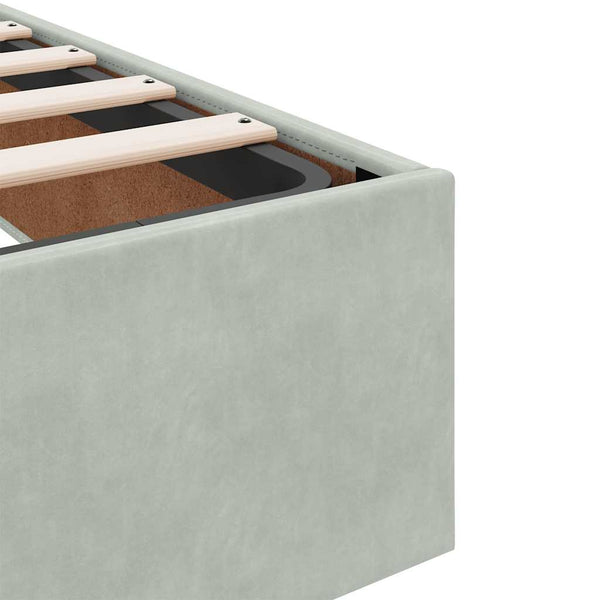 vidaXL Ottoman Bed Frame Light Grey 120x190 cm Velvet (mattress not included)