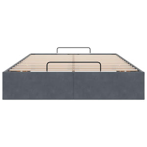 vidaXL Ottoman Bed Frame Dark Grey 120x190 cm Velvet (Mattress Not Included)