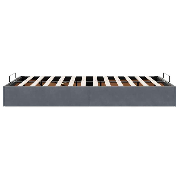 vidaXL Ottoman Bed Frame Dark Grey 120x190 cm Velvet (Mattress Not Included)
