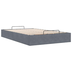vidaXL Ottoman Bed Frame Dark Grey 120x190 cm Velvet (Mattress Not Included)