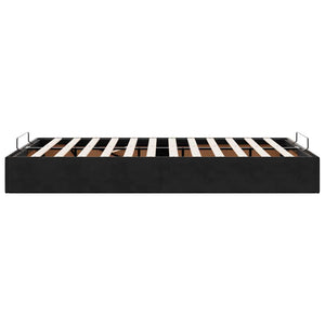 vidaXL Ottoman Bed Frame without Mattress Black 120x190 cm Velvet
