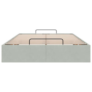 vidaXL Ottoman Bed Frame Light Grey 120x200 cm Velvet without Mattress