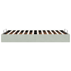 vidaXL Ottoman Bed Frame Light Grey 120x200 cm Velvet without Mattress