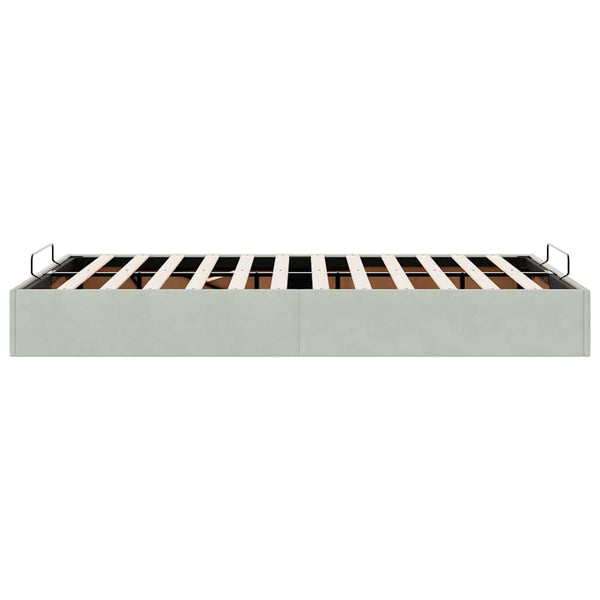 vidaXL Ottoman Bed Frame Light Grey 120x200 cm Velvet without Mattress