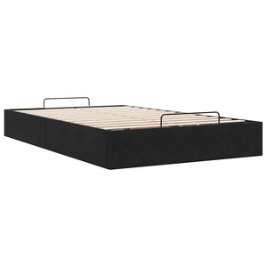 vidaXL Ottoman Bed Frame No Mattress Black 120x200 cm Velvet