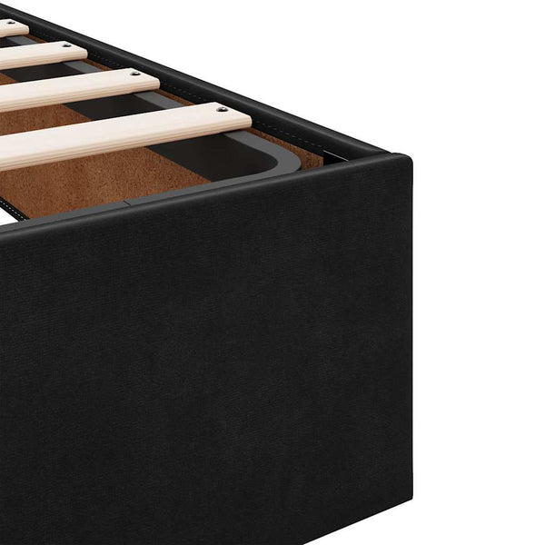 vidaXL Ottoman Bed Frame No Mattress Black 120x200 cm Velvet
