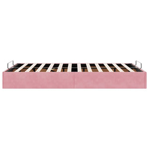 vidaXL Ottoman Bed Frame Pink 120x200 cm Velvet (Mattress Not Included)