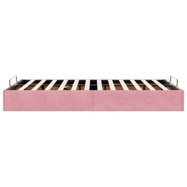 vidaXL Ottoman Bed Frame Pink 120x200 cm Velvet (Mattress Not Included)
