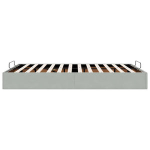vidaXL Ottoman Bed Frame Light Grey 140x190 cm Velvet (mattress not included)