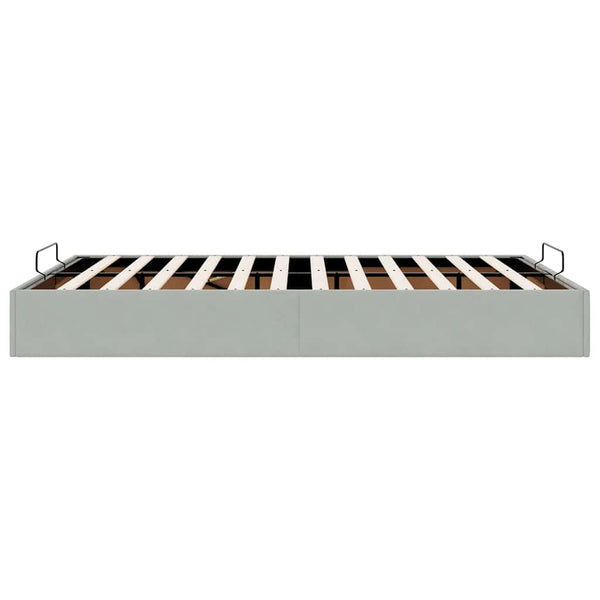 vidaXL Ottoman Bed Frame Light Grey 140x190 cm Velvet (mattress not included)