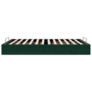 vidaXL Ottoman Bed Frame Dark Green 140x190 cm Velvet