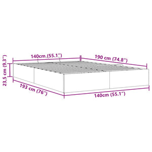 vidaXL Ottoman Bed Frame without Mattress Dark Blue 140x190 cm Velvet