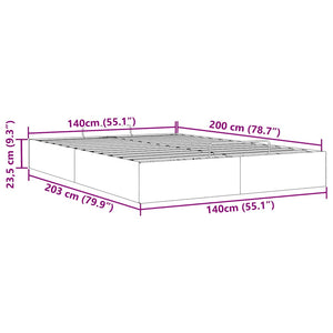 vidaXL Ottoman Bed Frame without Mattress Black 140x200 cm Velvet