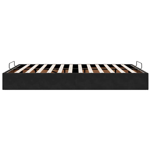 vidaXL Ottoman Bed Frame without Mattress Black 140x200 cm Velvet