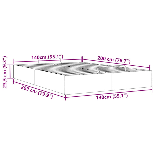 vidaXL Ottoman Bed Frame without Mattress Pink 140x200 cm Velvet
