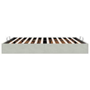 vidaXL Ottoman Bed Frame Light Grey 160x200 cm Velvet (mattress not included)