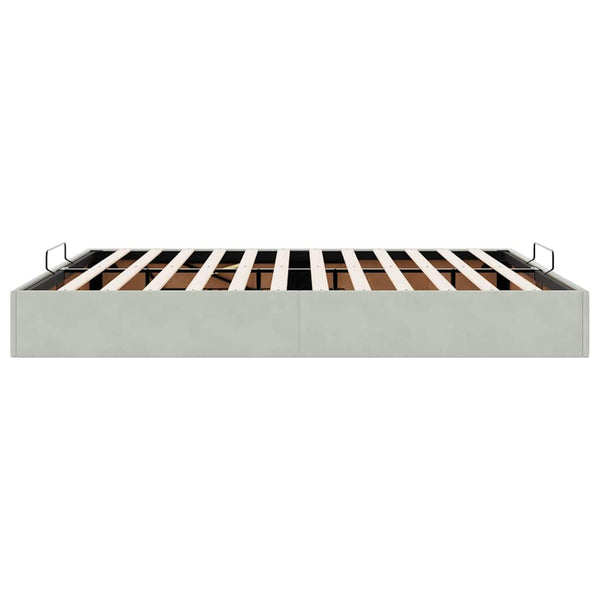 vidaXL Ottoman Bed Frame Light Grey 160x200 cm Velvet (mattress not included)