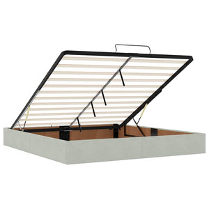 vidaXL Ottoman Bed Frame Light Grey 160x200 cm Velvet (mattress not included)