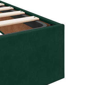 vidaXL Ottoman Bed Frame without Mattress Dark Green 160x200 cm Velvet