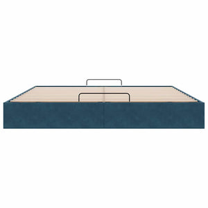 vidaXL Ottoman Bed Frame without Mattress Dark Blue 160x200 cm Velvet