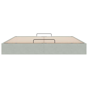 vidaXL Ottoman Bed Frame without Mattress Light Grey 180x200 cm Velvet