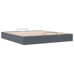 vidaXL Ottoman Bed Frame Dark Grey 180x200 cm Velvet