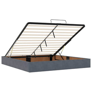 vidaXL Ottoman Bed Frame Dark Grey 180x200 cm Velvet