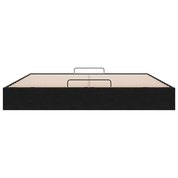 vidaXL Ottoman Bed Frame without Mattress Black 180x200 cm Velvet