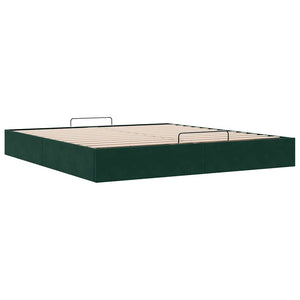 vidaXL Ottoman Bed Frame Dark Green 180x200 cm Velvet without Mattress