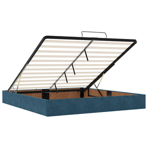 vidaXL Ottoman Bed Frame without Mattress Dark Blue 180x200 cm Velvet