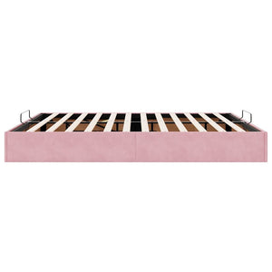 vidaXL Ottoman Bed Frame Pink 180x200 cm Velvet (Mattress Not Included)
