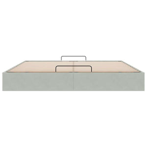 vidaXL Ottoman Bed Frame Light Grey 200x200 cm Velvet (Mattress not included)