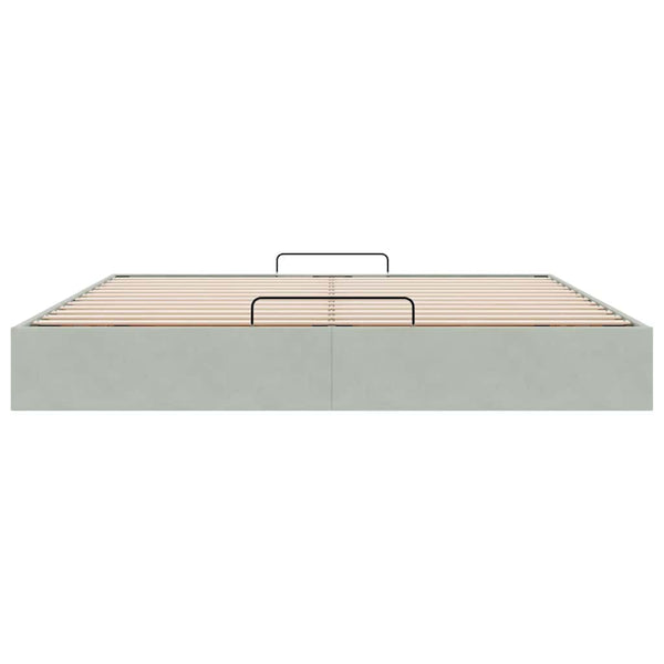 vidaXL Ottoman Bed Frame Light Grey 200x200 cm Velvet (Mattress not included)