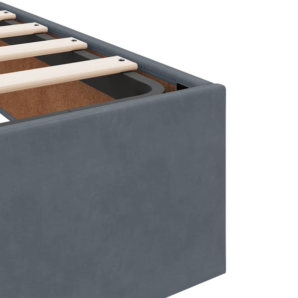 vidaXL Ottoman Bed Frame without Mattress Dark Grey 200x200 cm Velvet
