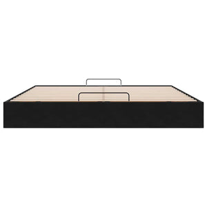 vidaXL Ottoman Bed Frame without Mattress Black 200x200 cm Velvet