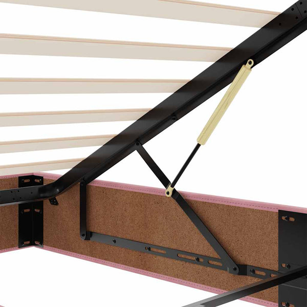 vidaXL Ottoman Bed Frame Pink 200x200 cm Velvet without mattress