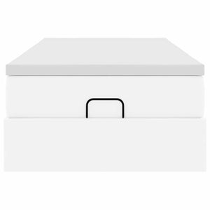 vidaXL Ottoman Bed with Mattress White 80x200 cm Artificial Leather