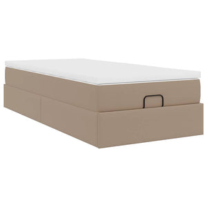 vidaXL Ottoman Bed with Mattress Cappuccino Brown 80x200 cm Faux Leather