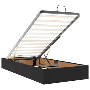 vidaXL Ottoman Bed with Mattress Black 90x190 cm Faux Leather