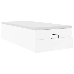 vidaXL Ottoman Bed with Mattress White 90x190 cm Faux Leather