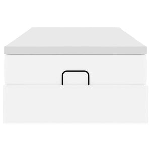 vidaXL Ottoman Bed with Mattress White 90x190 cm Faux Leather