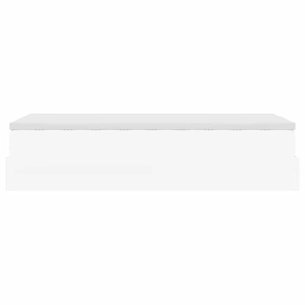 vidaXL Ottoman Bed with Mattress White 90x190 cm Faux Leather
