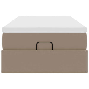 vidaXL Ottoman Bed with Mattress Cappuccino Brown 90x190 cm Faux Leather