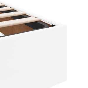 vidaXL Ottoman Bed with Mattress White 90x200 cm Faux Leather
