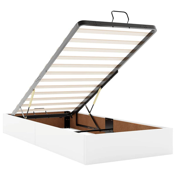 vidaXL Ottoman Bed with Mattress White 90x200 cm Faux Leather