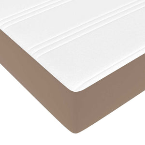 vidaXL Ottoman Bed with Mattress Cappuccino Brown 90x200 cm Faux Leather