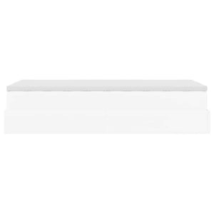 vidaXL Ottoman Bed with Mattress White 100x200 cm Faux Leather