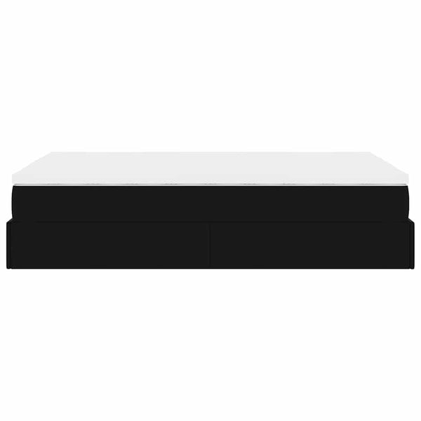 vidaXL Ottoman Bed with Mattress Black 120x190 cm Faux Leather