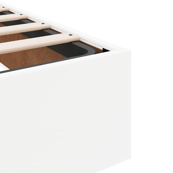 vidaXL Ottoman Bed with Mattress White 120x190 cm Faux Leather